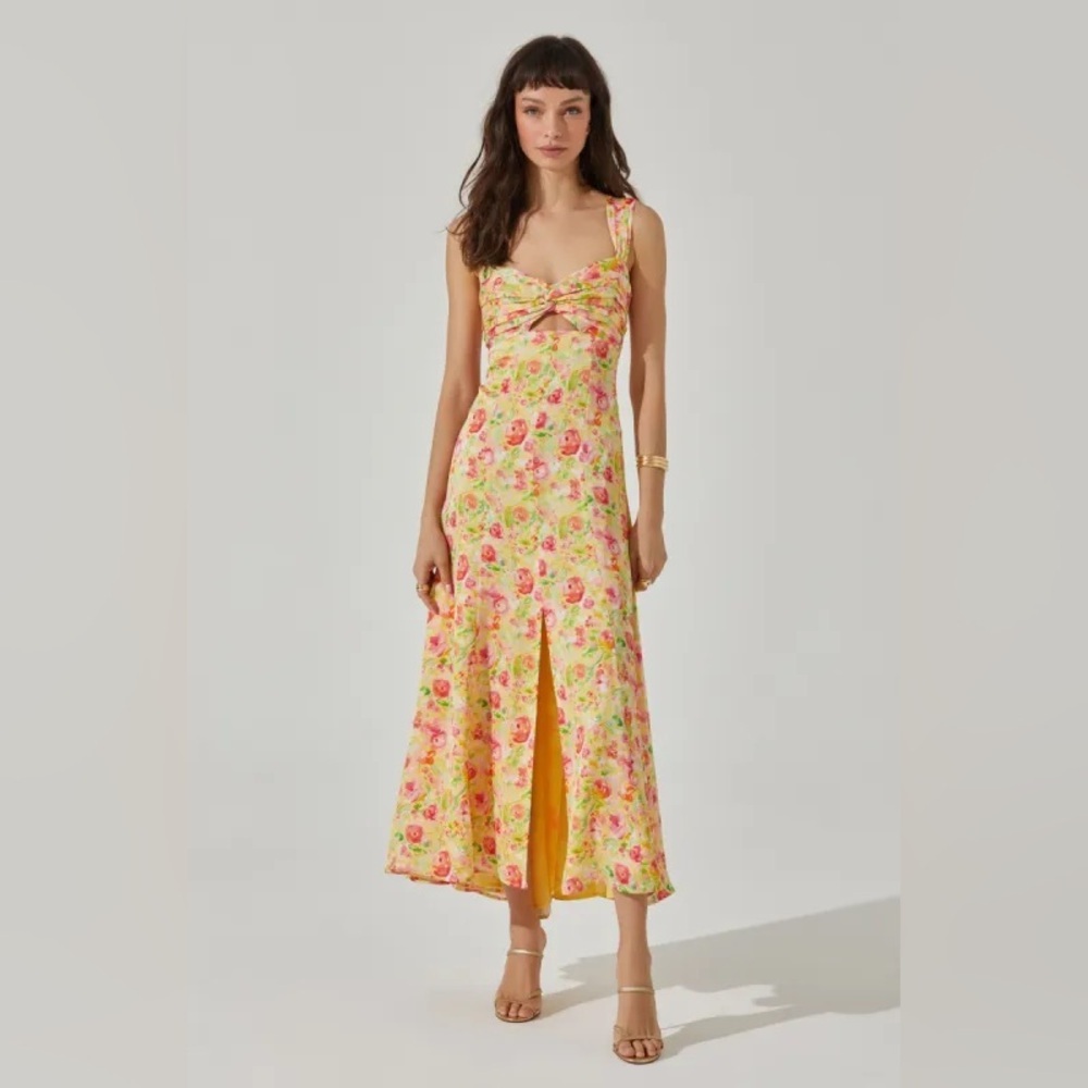 NWOT ASTR  Twist Bust Midi Dress size L - Picture 9 of 11